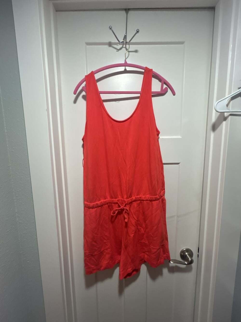 Lou & Grey Signaturesoft Romper Size L Red Drawstring